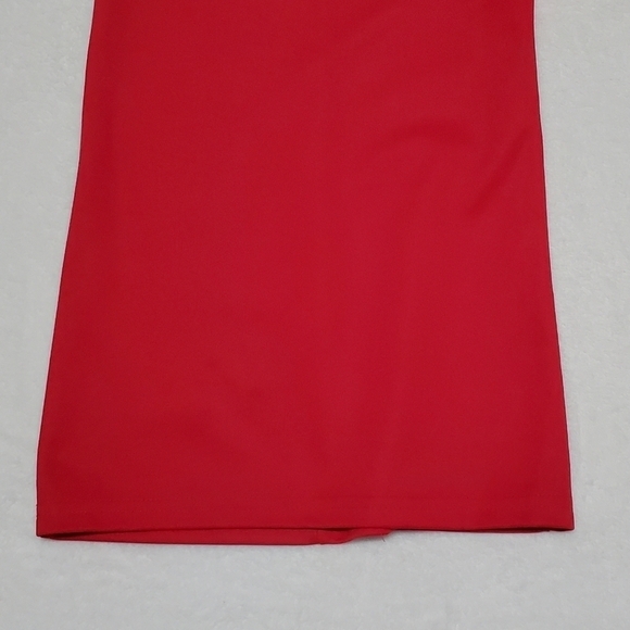 VINTAGE 70s Just Sarah Red White Trim Cap Sleeve Mod Shift Dress 5 - Picture 4 of 11